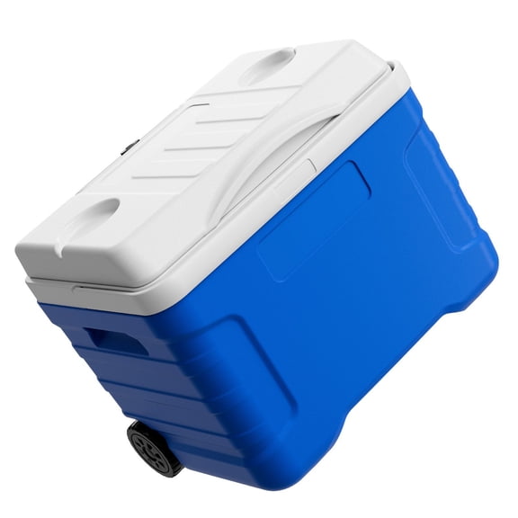Hard Cooler, 21QT Portable Rolling Cooler with Wheels, Leak-Resistant Coolbox Keeps Contents Cool for 48 Hours, Ice Retention In