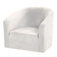 thumbnail image 2 of Axioma High Stretch Sofa Slipcover Velvet Tub Chair Cover Anti-Skid Muticolor to Choose white, 2 of 10