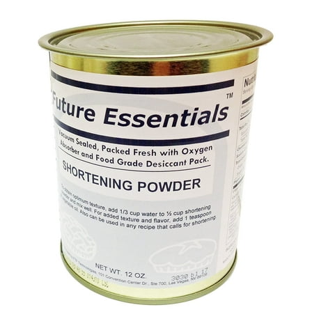 Future Essentials Canned Shortening Powder (#2.5 Can) | Shelf Stable Emergency Food Supply | Long-Term Storage, Baking & Cooking, Camping & Survival Essentials
