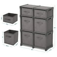 thumbnail image 2 of 6 Cube Storage Organizer - Gray Cube Organizer Shelf, DIY Storage Cubes Organizer Shelves with Fabric Storage Cubes, Sturdy Cubbies Storage Shelves, Cube Storage Shelf for Bedroom, Playroom and More, 2 of 8