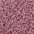thumbnail image 3 of 1bottle MIYUKI Round Rocailles Beads Japanese Seed Beads (RR555) Dyed Rose Silver Lined Alabaster 15/0 1.5mm Hole: 0.7mm about 5555pcs/bottle 10g/bottle, 3 of 5