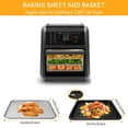 thumbnail image 6 of GWY Air Fryer Replacement Parts for Chefman 12 Quart 6 In 1 digital Countertop Convection Oven, Air Fryer Drip Tray Grill Pan Grill Plate Crisper Plate Accessories Tray Rack, 6 of 7