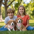 thumbnail image 3 of Dog Bandana 2 Pack,Pink Christmas Santa Pattern Bandanas for Dogs,Cat Bandana,Small/ Large Dog Bandana 2 Size,Dog Bandanas Girl Boy, 3 of 6
