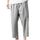 thumbnail image 1 of Pantalones largos para hombre, moda de verano, lisos, informales, con cintura elástica y bolsillos, 1 of 5