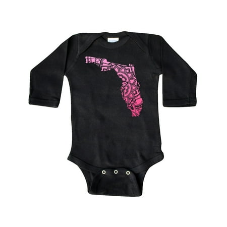 

Inktastic Florida Silhouette Mandala Gift Baby Boy or Baby Girl Long Sleeve Bodysuit