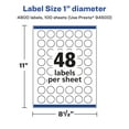 thumbnail image 6 of Avery Matte Clear Round Labels, 1" Diameter, 4,800 Total, 6 of 10