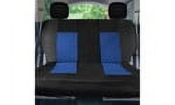 FH Group Ultra Modern Quilted Leatherette Car Seat Covers, Universal Fit Blue Full Set with Air Freshener