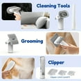 thumbnail image 3 of Dog Grooming Kit with Blow Dryer: 3-in-1 Pet Hair Vacuum Groomer Kit with Rechargeable Clipper for Shedding Drying Trimming - Dog Hair Dryer with Adjustable Speed and Temperature, 3 of 9