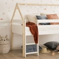 thumbnail image 5 of Twin Loft Bed with Slide for Kids – Solid Wood House Frame with Safety Rails, Low Loft Playhouse Bed by From the Tree Furniture, 5 of 12