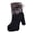 Black, variant on Willtoo Womens Ankle Boots Chunky Heel Lace Tie Winter Booties Side鈥慫ip Chunky High Heel Short Dress Boots Round Toe Warm Fashion Footwear