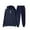 Navy, variant on safuny Mens Sweatsuits 2 Piece Set Big Tall Sweatsuits Jogging Suits Hoodie Sweatpants Set Workout Set Pockets Outfits Quarter Zipper Spring Tracksuits Black L