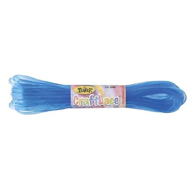 CraftLace Hank Fluorescent Light Blue - 10 yds - Pack of 24