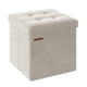 thumbnail image 1 of Puff otomano plegable SONGMICS crema 38 cm, 1 of 7