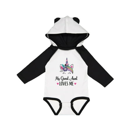 

Inktastic My Great Aunt Loves Me Unicorn Niece Gift Baby Girl Long Sleeve Bodysuit