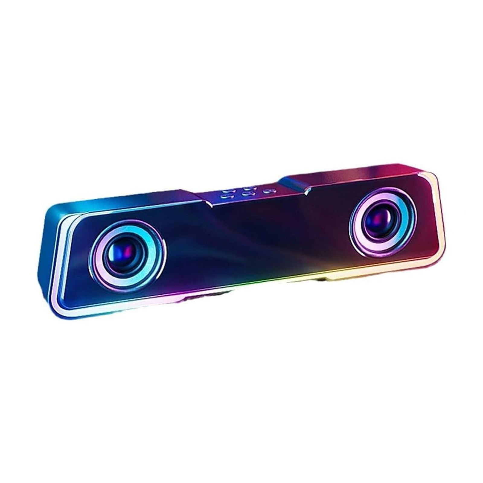 2 Pcs Colorful Bluetooth Speaker with Upgraded Subwoofer HiFi Surround Sound 4-Unit Audio for Home Theater TV Karaoke Portable Wireless LED Light