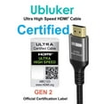 thumbnail image 2 of Cable HDMI Ubluker de 8 pies, Ultra High Speed, 48 Gbps, 10K, 8K, HDR10+, 2 of 8