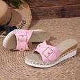 thumbnail image 5 of Viluyesy Womens Slide Wedge Sandals, Slip-On Casual 2026 Open Toe Summer Fashion Platform Shoes Pink US9.5, 5 of 9