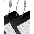 thumbnail image 5 of Luggage Tags Business Card Holder TUFFTAAG Travel ID Bag Tag in Many Color Options - 2-Pack - Black Steel, 5 of 7