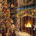 thumbnail image 3 of 2 paneles de cortinas de navideño para puerta, ventana, cortina de , con ganchos y anillos de instalación, cortinas de oscurecimiento con a Chimenea - 170x200cm BLESIY Cortina de la ventana de Navidad, 3 of 3