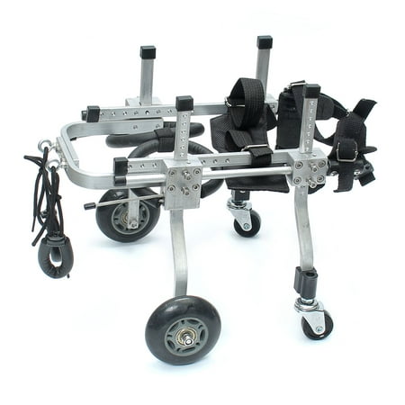 Moaere Adjustable Dog Pet Wheelchair 4 Wheel Front/Hind Legs Rehabilitation
