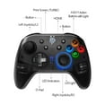 thumbnail image 3 of APPIE Manette Sans Fil Pro pour Nintendo Switch 5 Vitesses Led Réglables et Retour de Vibration Double 6 Axes TURBO pour Switch Lite/Switch OLED/PC, ESM-4108, Semi-Translucide Noir, 3 of 7