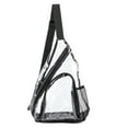 thumbnail image 2 of Gustave Clear Sling Bag Stadium Approved Waterproof PVC Crossbody Backpacks Transparent Chest Daypack with Adjustable Shoulder Strap for Concert, Festival, Sports, Travel, 2 of 9