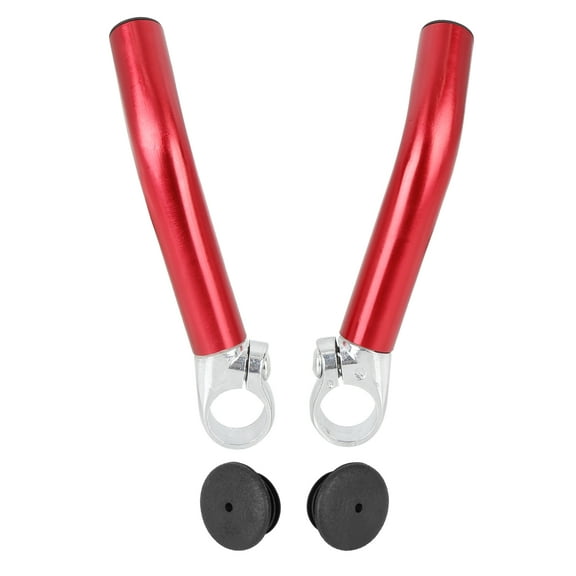 Unique Bargains Pair Bike Bicycle Handlebar End Grip with Bar Ends Plug Red for 7/8" Handlebar Mountain Bike