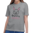 thumbnail image 5 of Youth Short Sleeve T-Shirt, Parent-child Outing Wear Tops, Easter Bunny Pattern, Comfort Tee, Multi-Size, Grey, 5 of 15