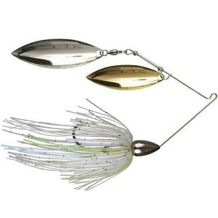 Nickel Frame Double Willow Spinnerbait Blue Pearl Shad Fishing Lure