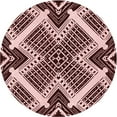 thumbnail image 1 of Ahgly Company Machine Washable Indoor Round Transitional Deep Rose Pink Area Rugs, 4' Round, 1 of 7