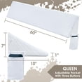 thumbnail image 3 of Teler Bed Wedge Pillow for Headboard,King Size (76"x10"x6") , Bed Gap Filler, White, 3 of 7