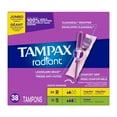 thumbnail image 3 of Tampax Radiant Emballage Multiple de Tampons, avec Tresse Anti-Fuites, Absorption Régulière/super, Non Parfumés, 3 of 23