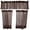 Brown, variant on Cotton Gingham Checkered 3 Piece Window Valance Curtain Set (16 Colors)