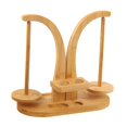 thumbnail image 3 of Rongfmy Yarn Holder Knitting Tools Practical Wooden Vertical Desktop Yarn Ball Stand Bamboo Color, 3 of 9