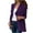Purple, variant on Lilgiuy Women Solid Color Casual Long Sleeve Pocket Mid-Length Cardigan Tops Blouse Coat Winter Clothes for 2022