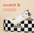 thumbnail image 3 of Oodles Multicolored Oval Checkerboard Durable Corrugated Cardboard Cat Scratching Pad, One Size, 3 of 8