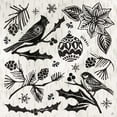 thumbnail image 3 of Brissonnet, Daphne 20x20 Black Modern Framed Museum Art Print Titled - Woodcut Christmas VI, 3 of 5