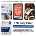 thumbnail image 2 of TerraSlate Premium Waterproof Paper, 5 MIL 8.5&acirc;? x 11&acirc;?, Laser Printer & Copy Machine Compatible, Durable & Rain/Weather-Proof Copy Paper, W, 2 of 6