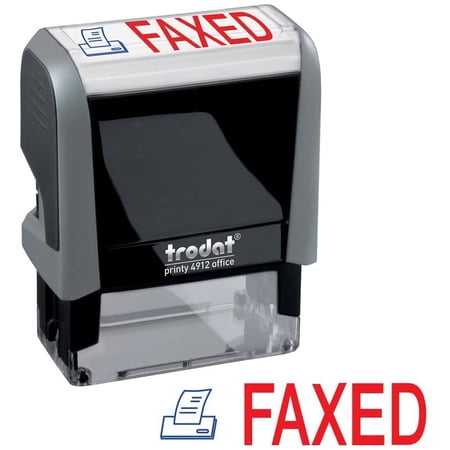 FAXED Trodat Printy 4912 Self-Inking Two Color Stock Message Stamp