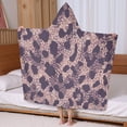 thumbnail image 5 of Purple and Pink Leopard Pattern Hooded Bath Towel，60"x35" for Ages 3 To 12 Kids, Quick Dry Lightweight Soft Microfiber Hood Beach Towel Cover Up for Kids, 5 of 7
