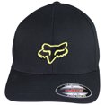 thumbnail image 2 of Fox Racing Mens Legacy Flexfit Hat - Black/Yellow, 2 of 5