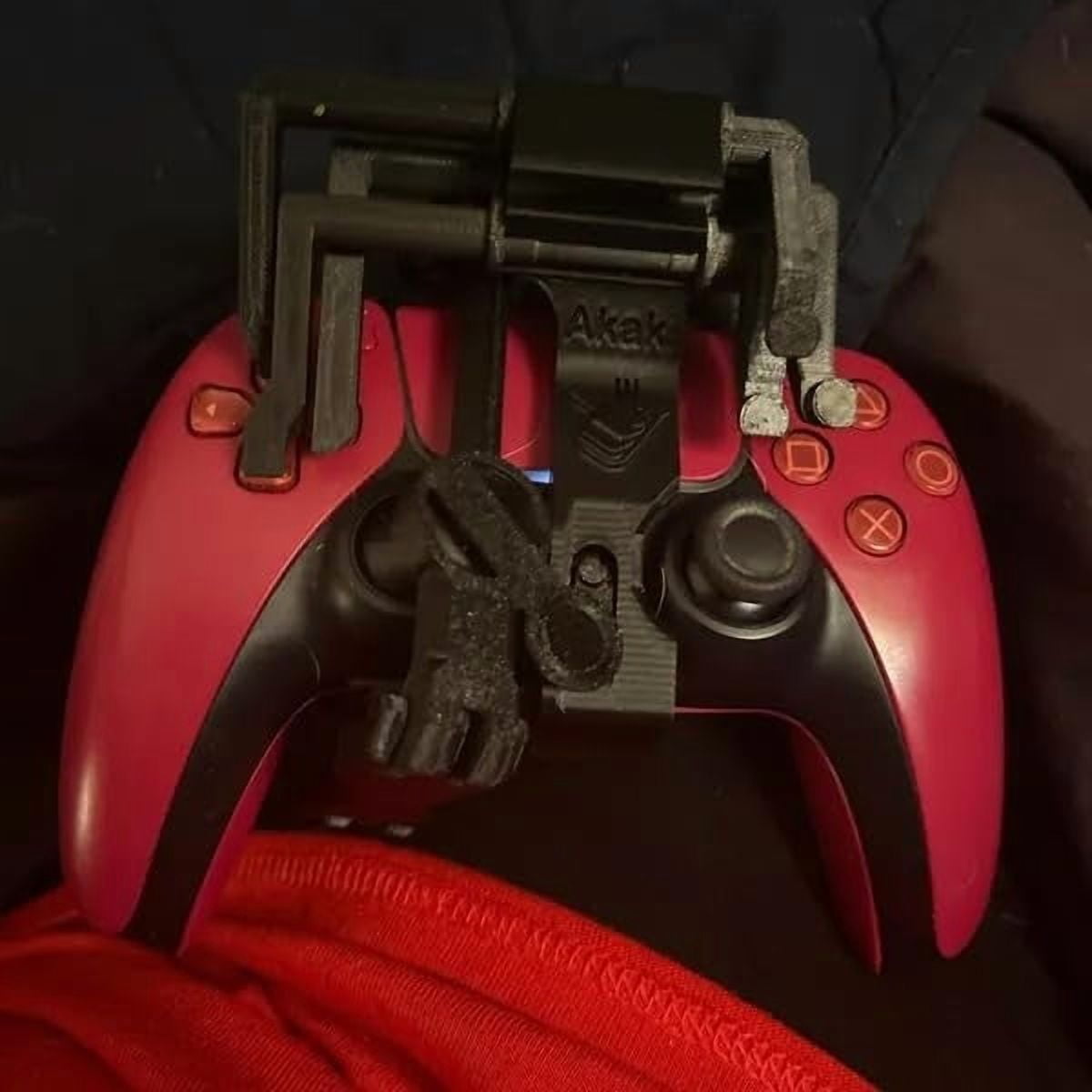 One-Handed Controller Adapter for PS5, Snap-On Attachment for DualSense for Single-Hand Gaming | Includes Leg Strap, Rubber Bands & Button Labels (Right Hand)