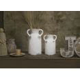 thumbnail image 6 of Quoowiit White Ceramic Rustic Vase with 2 Handles, 7.87 Inch Boho Flower Farmhouse Vases Decorative Terracotta Vase for Living Room Decor, 6 of 9