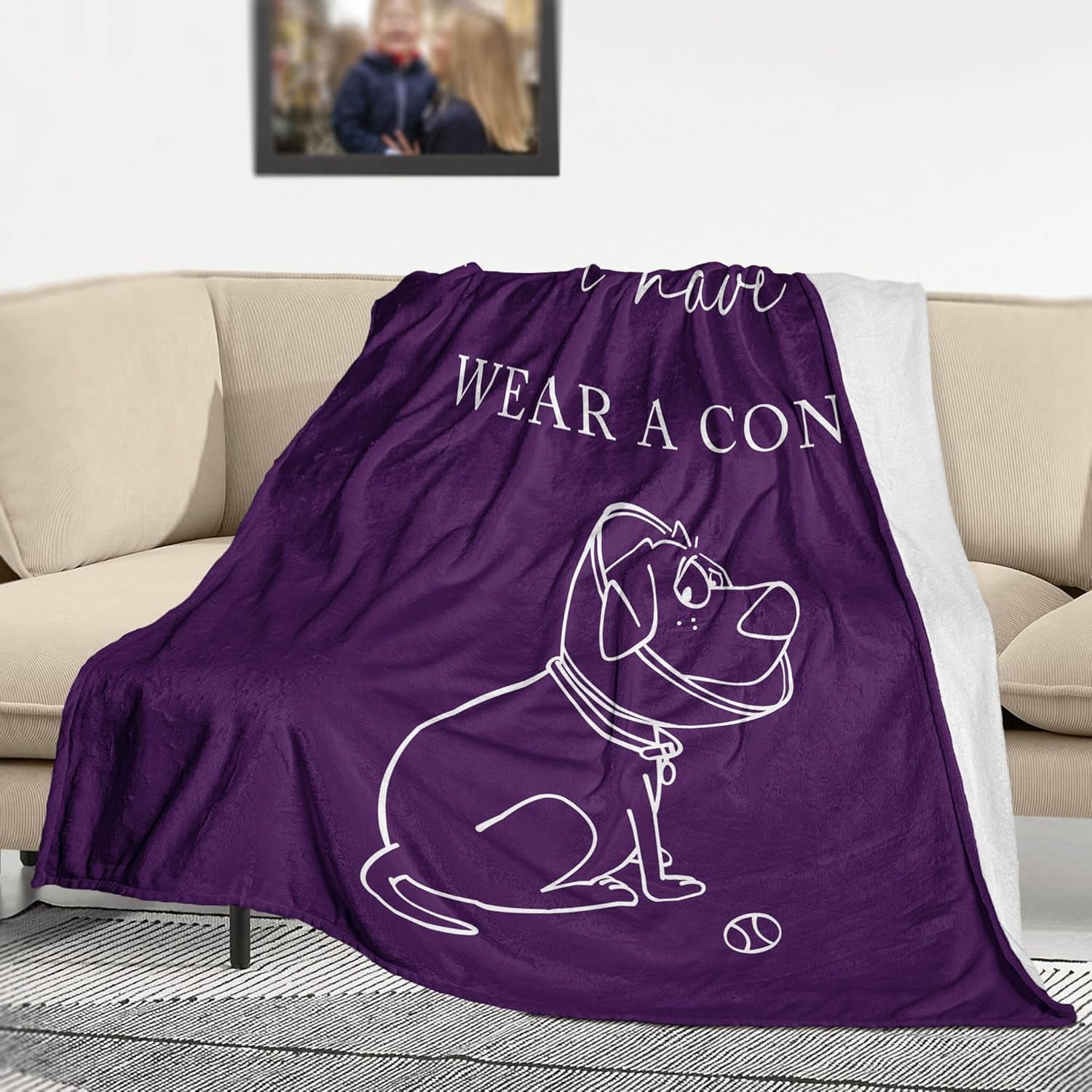 Get Well Gifts for Women/Men Blanket, Get Well Soon/Feel Better/Surgery Recovery/Cheer Up Gifts for Women, at Least You Dont Have to Wear A Cone Throw Blankets