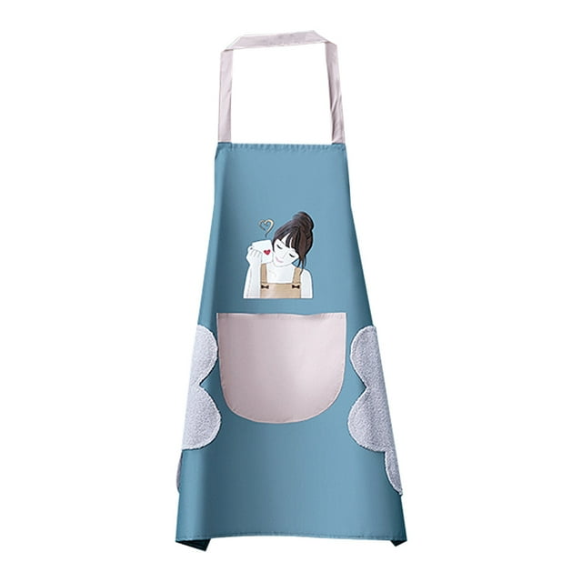 Delantal Bolsillo de PVC Delantal ajustable Impermeable a prueba de aceite Babero Accesorio de cocina, Tipo 1, Azul lago Advancent HA003469-01