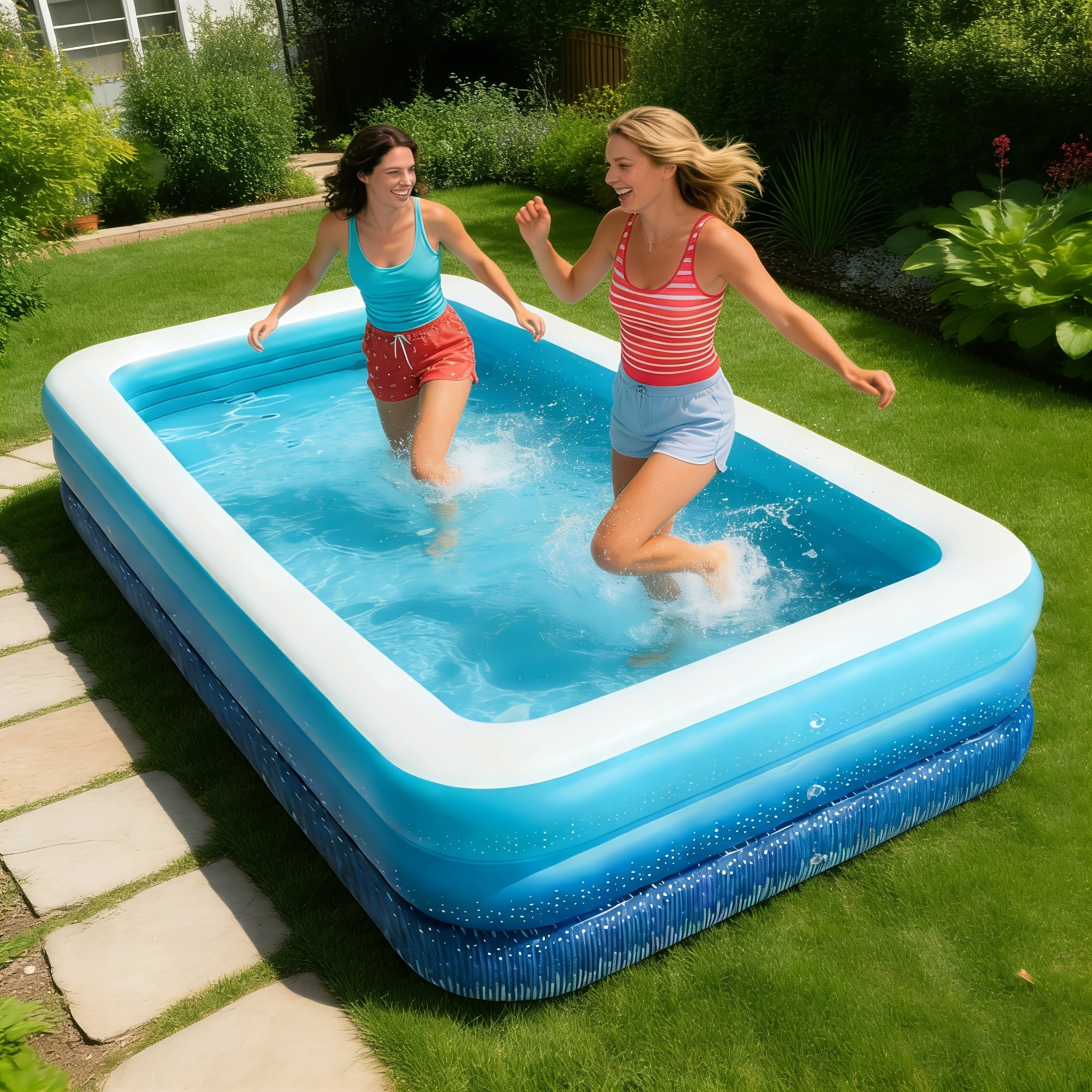 Adult Thickened Inflatable Swimming Pool, foldable and portable design for easy storage and carrying