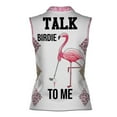 thumbnail image 3 of Custom Name Leopard Argyle Talk Birdie To Me Women Sleeveless Polo XS-4XL, 3 of 5