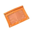thumbnail image 3 of Pencil Pouch for 3 Ring Binder, Zipper Pencil Case Bag Three Hole with Clear Window Pencil Case Single Zipper Transparent PVC Document Storage Bag Detachable Folder Large Capacity Pencil Case, Orange, 3 of 12