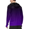 thumbnail image 4 of WTOBBY Men's Gradient Fashion Hoodie with Long Sleeve SPF/UV Sun Protection, Protective Shirt for Sports Activities, Quick-Dry and Stylish ,Purple S, 4 of 4