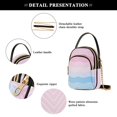 thumbnail image 4 of FORMRS Crossbody Bag for Women Quilted Travel Shoulder Cell Phone Purse with Chain Strap Handbag, Light Pink Stripes, 4 of 7